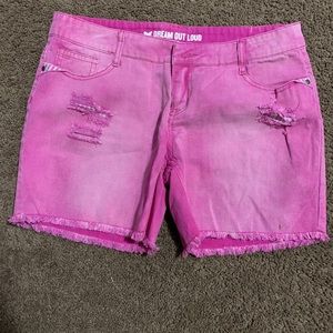 Pink Jean Shorts